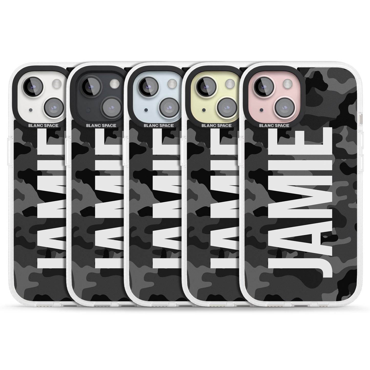 Personalised Black Camo Name Vertical