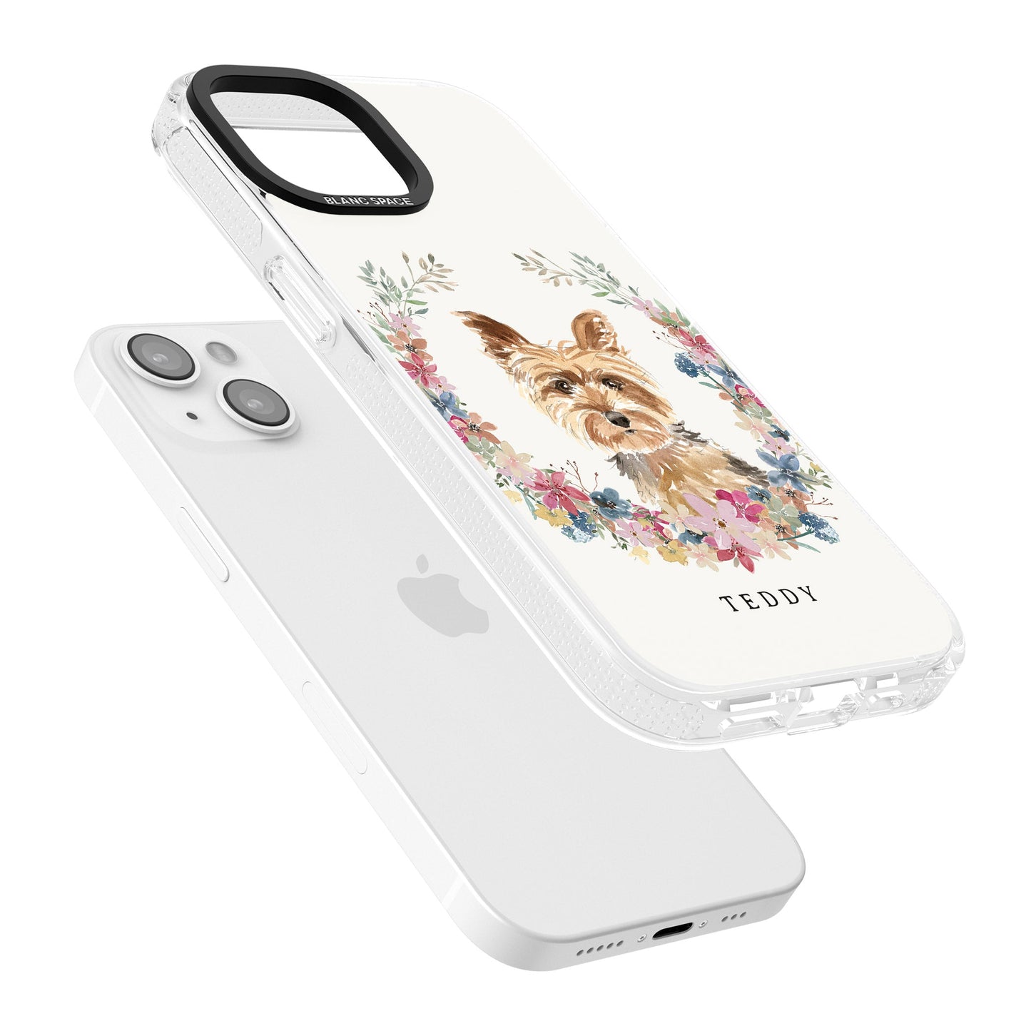 Personalised Yorkshire Terrier Floral Portrait