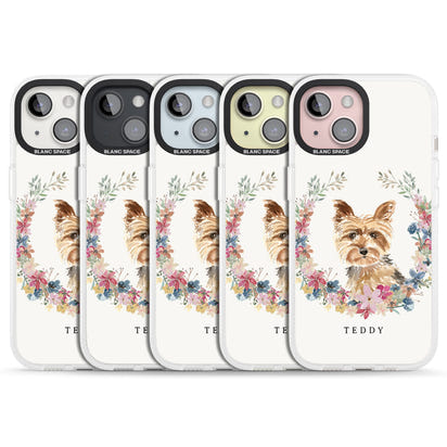 Personalised Yorkshire Terrier Floral Portrait