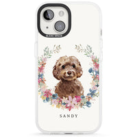 Personalised Brown Cockapoo Floral Portrait
