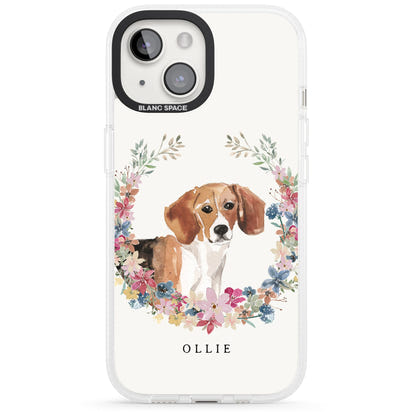 Personalised Beagle Floral Portrait