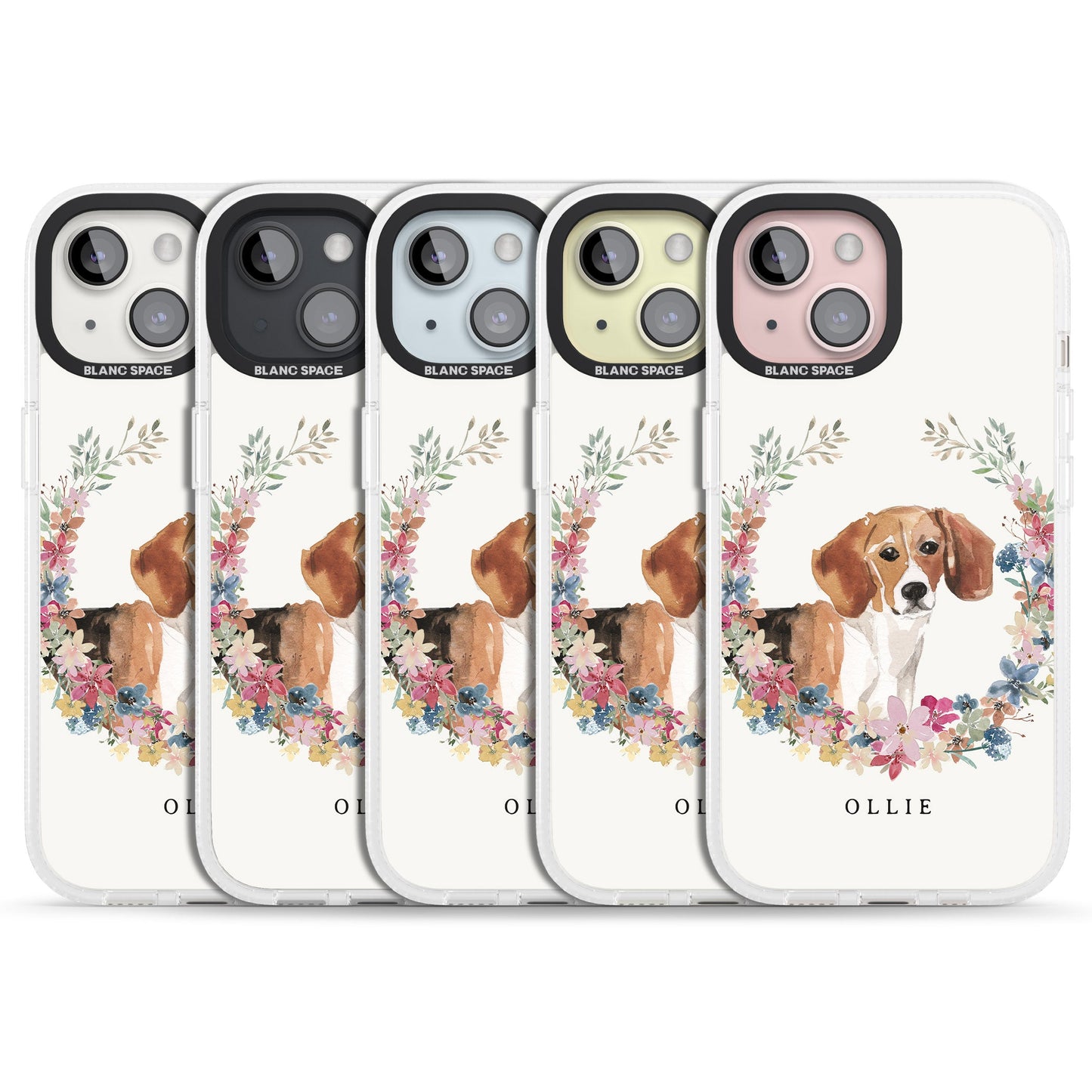 Personalised Beagle Floral Portrait