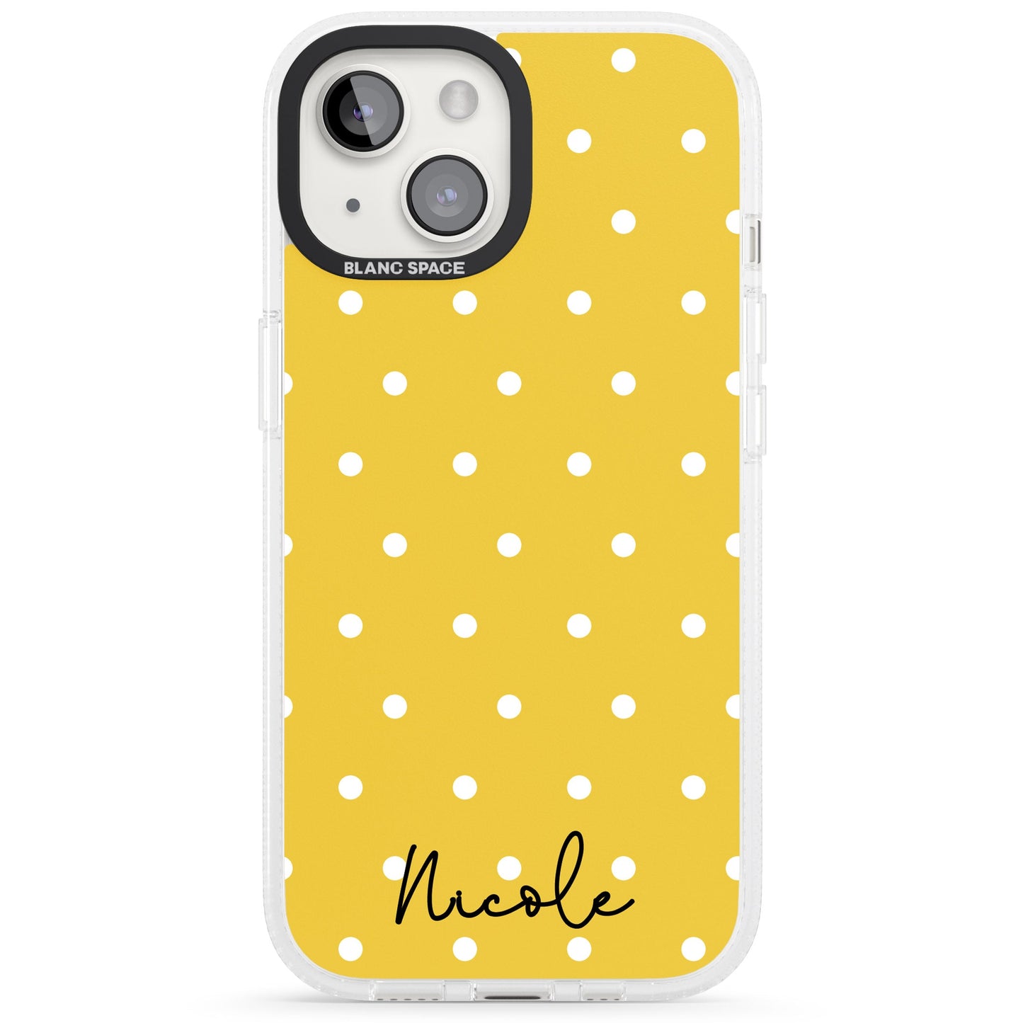 Personalised Yellow Polka Dot