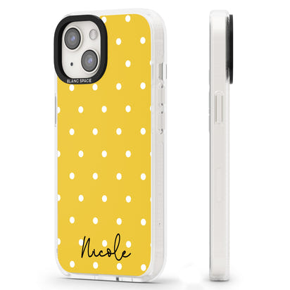 Personalised Yellow Polka Dot