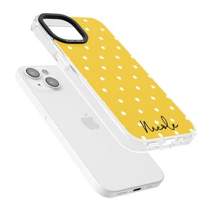 Personalised Yellow Polka Dot