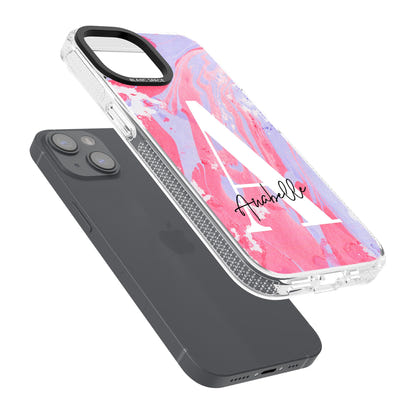 Personalised Pink & Purple Marble