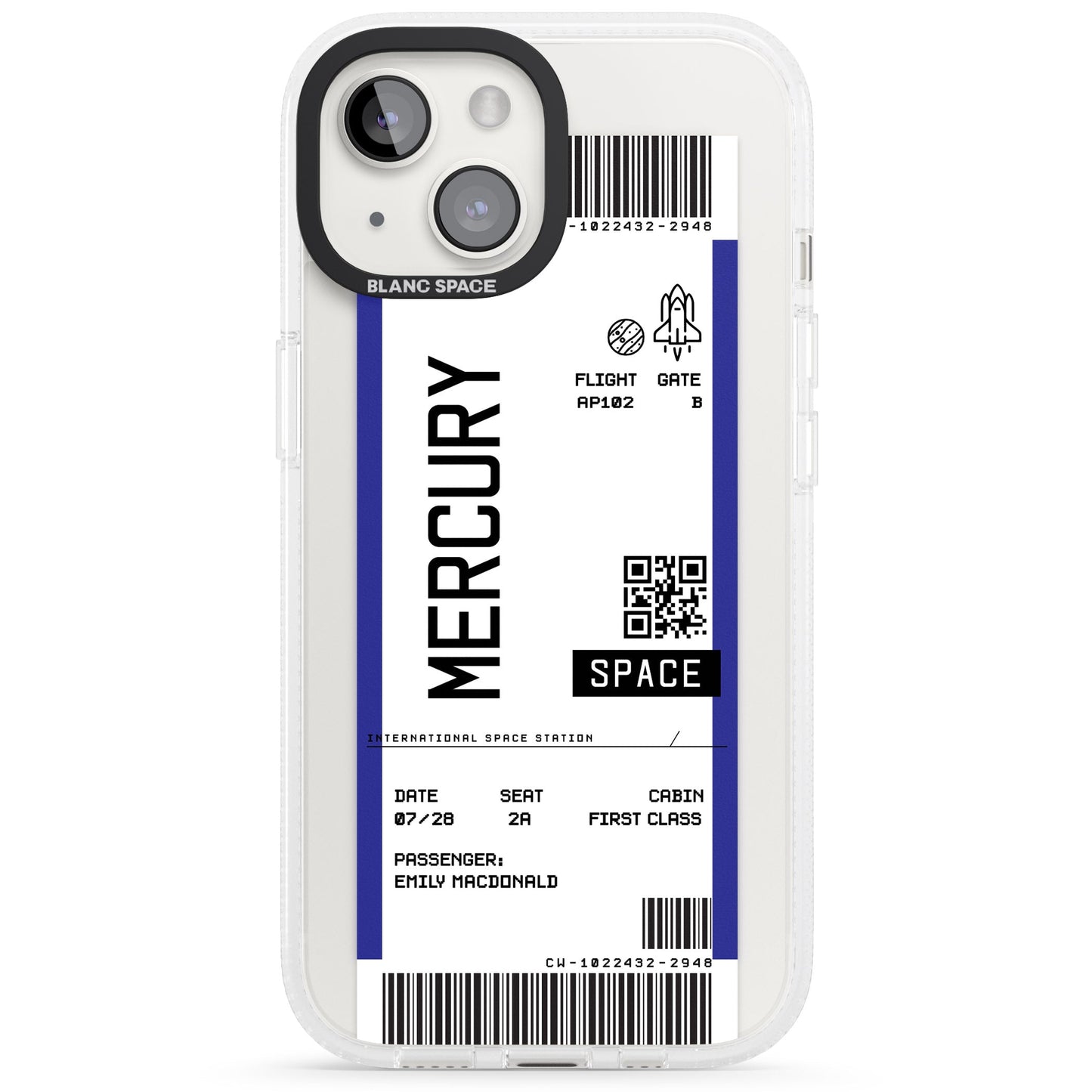 Personalised Mercury Travel Ticket