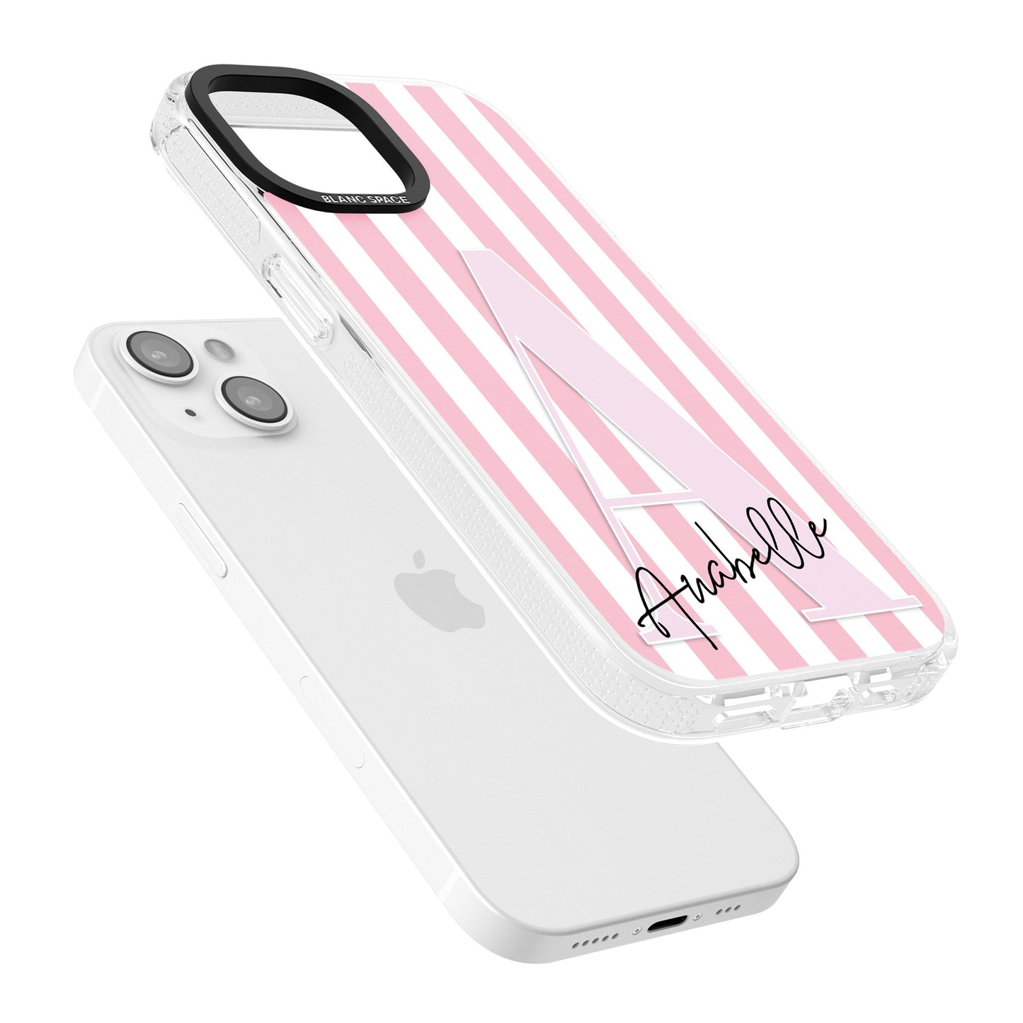 Personalised Pink Stripes & Monogram