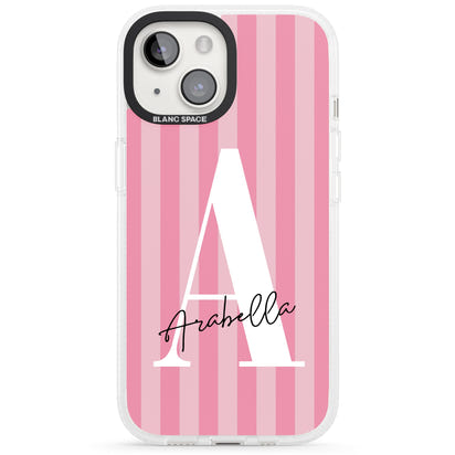Personalised Pink Stripes Initial