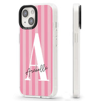 Personalised Pink Stripes Initial