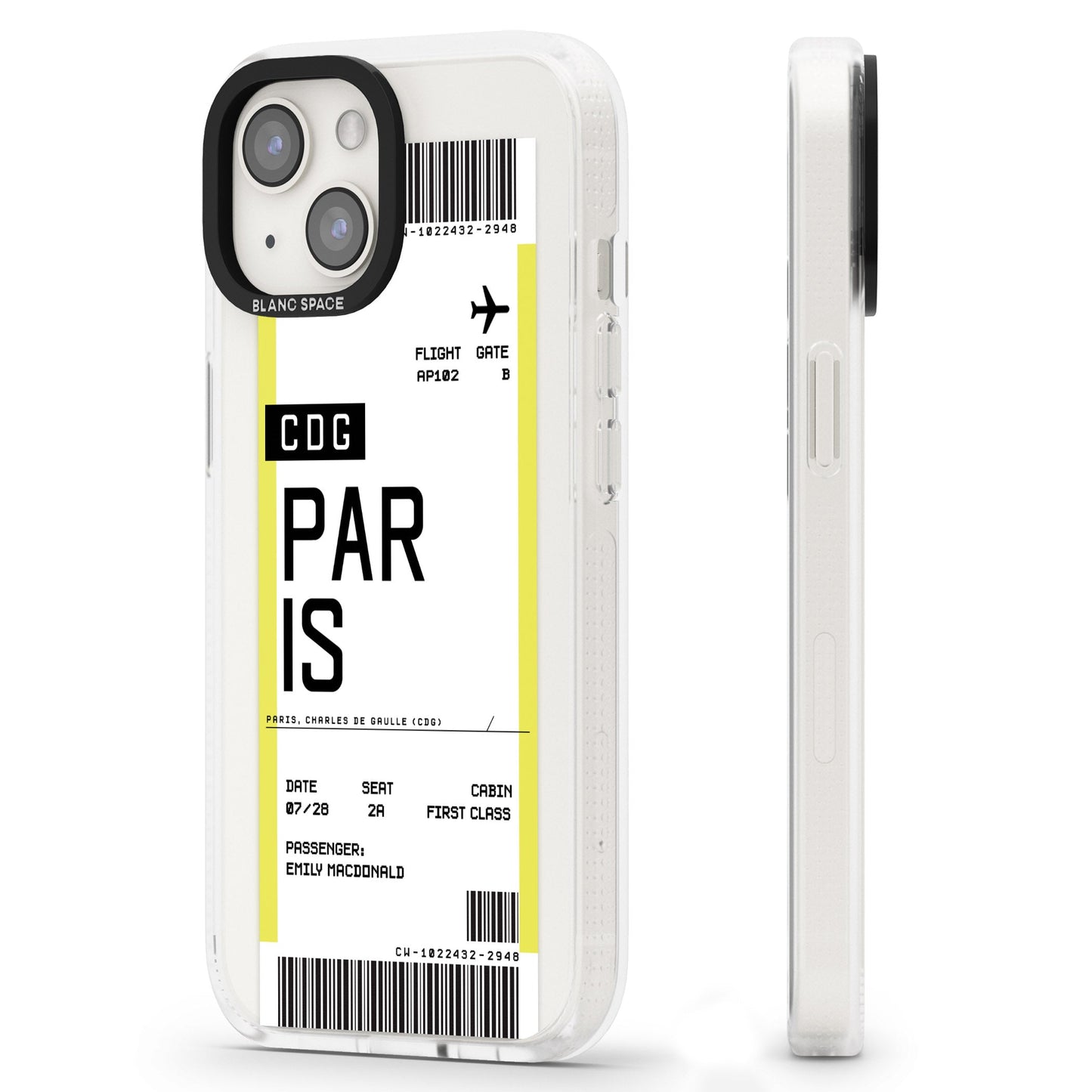 Personalised Paris Boarding Pass