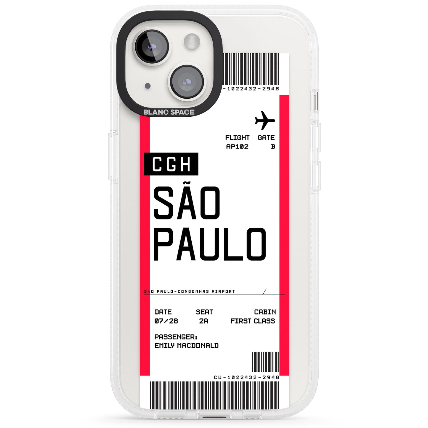 Personalisierte Bordkarte für São Paulo