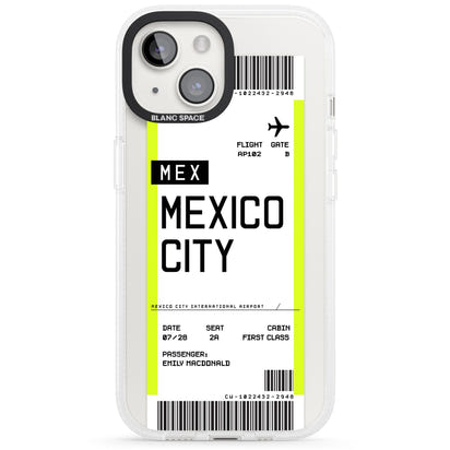 Carte d'embarquement personnalisée pour Mexico