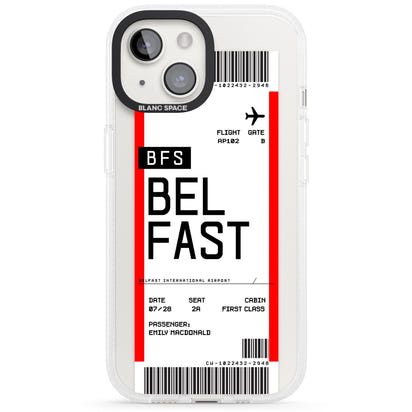 Personalised Belfast Boarding Pass