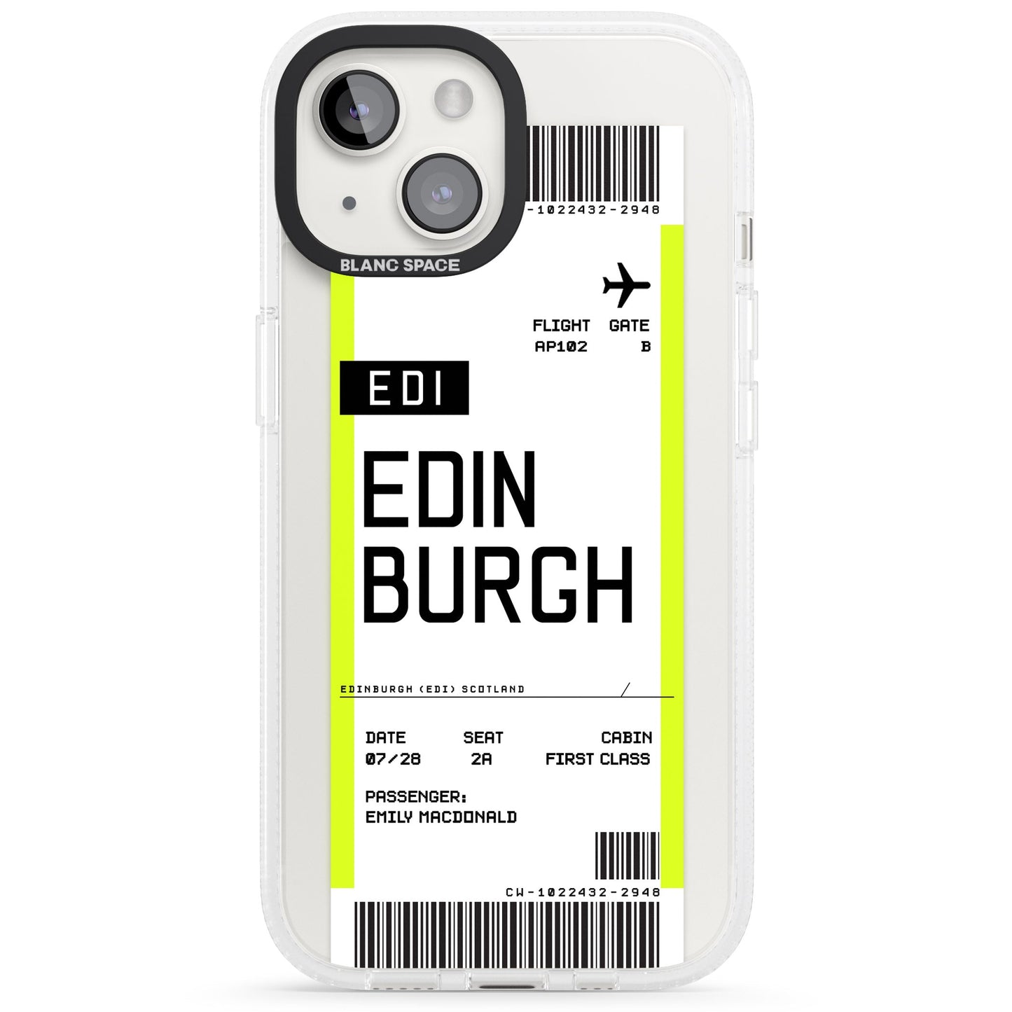 Personalised Edinburgh Boarding Pass