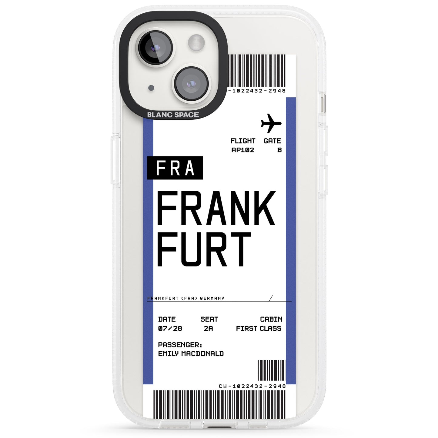 Personalised Frankfurt Boarding Pass