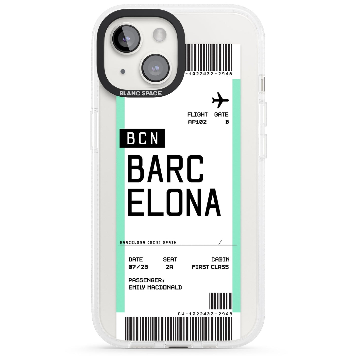 Personalised Barcelona Boarding Pass