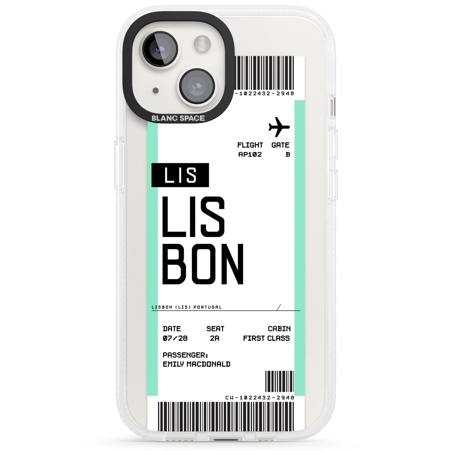 Personalised Lisbon Boarding Pass