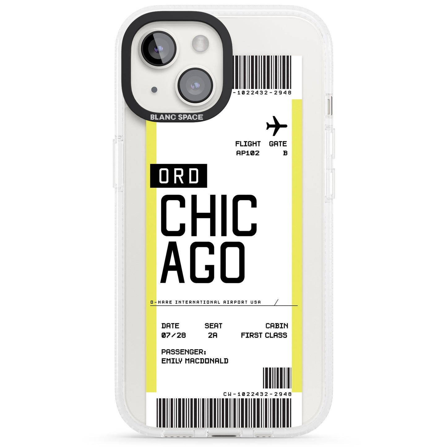 Personalised Chicago Boarding Pass