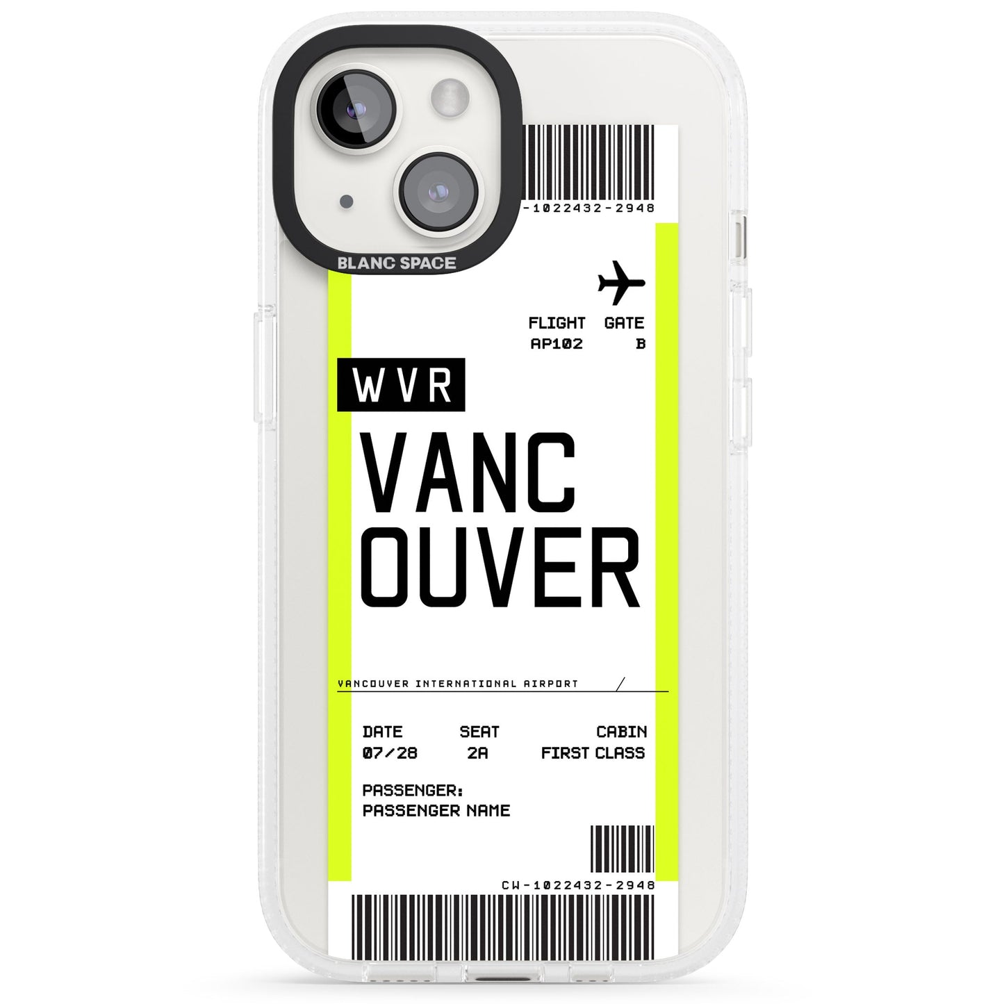 Personalised Vancouver Boarding Pass