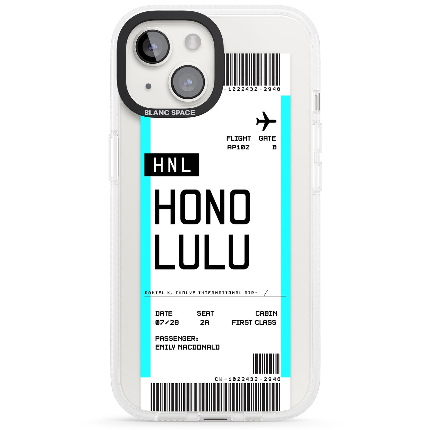 Personalised Honolulu Boarding Pass
