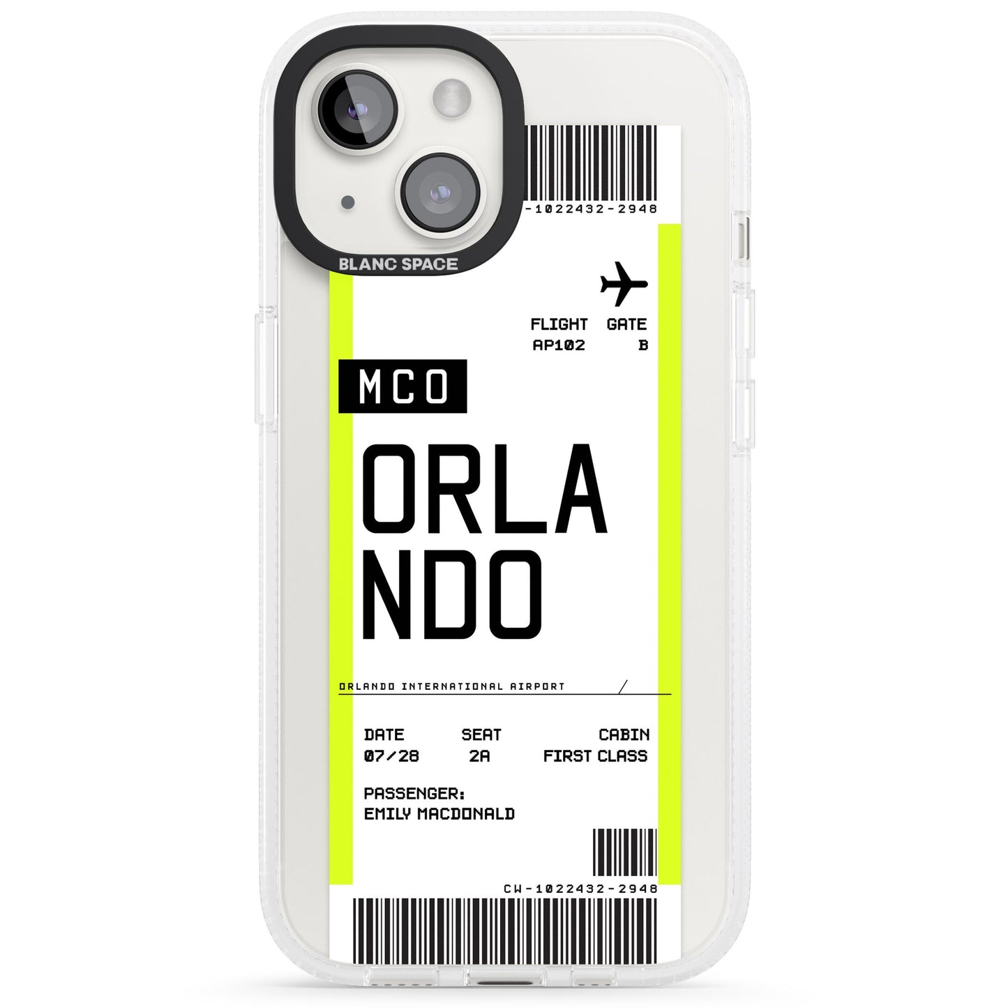 Personalised Orlando Boarding Pass