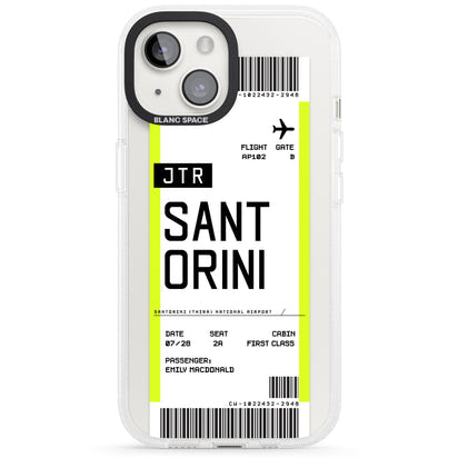 Personalisierte Bordkarte für Santorini