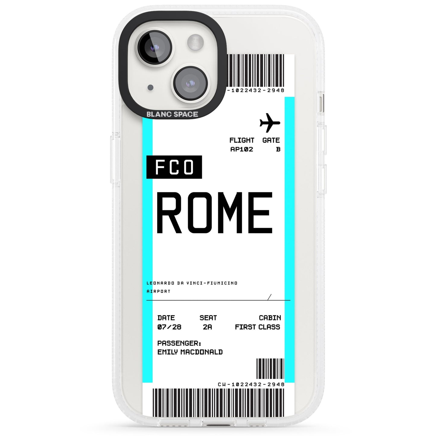 Personalised Rome Boarding Pass