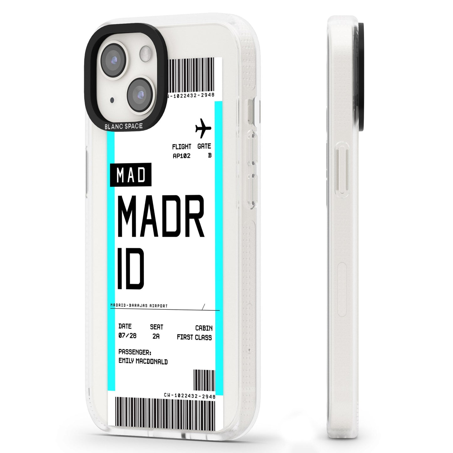 Personalised Madrid Boarding Pass