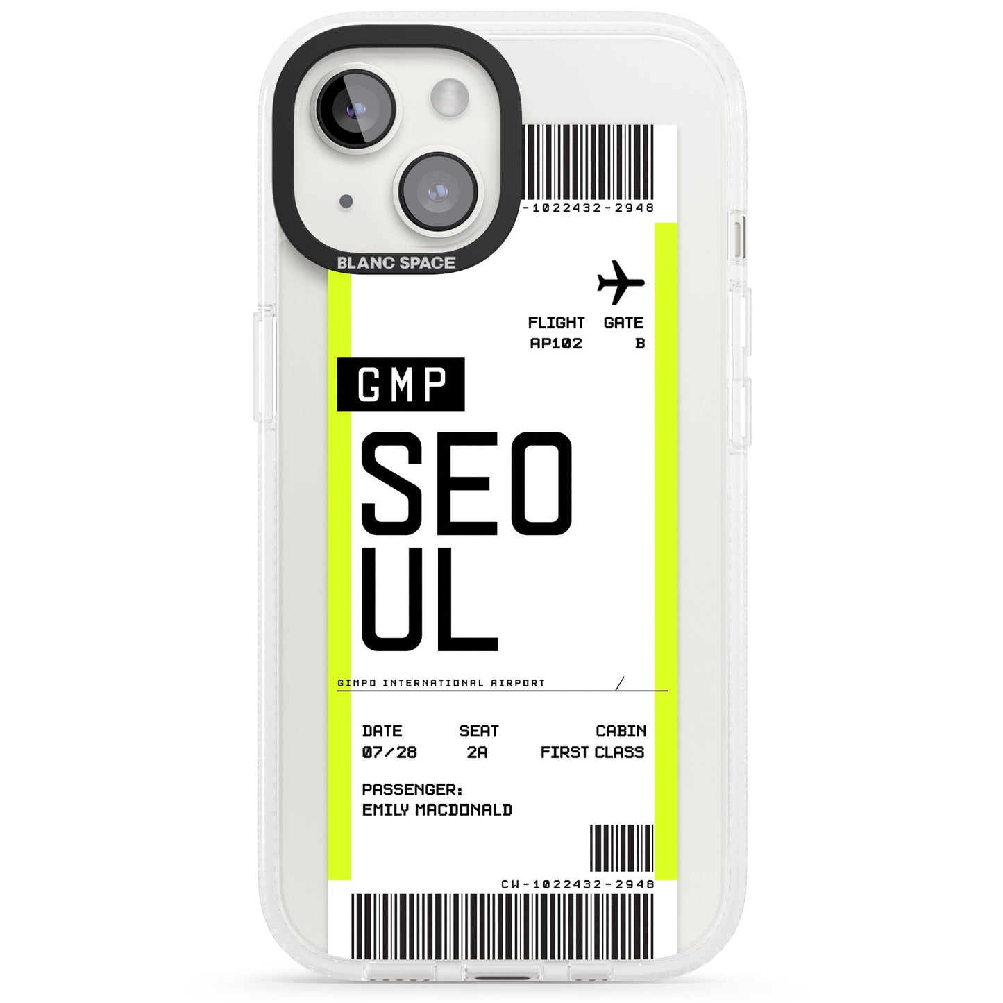 Personalised Seoul Boarding Pass