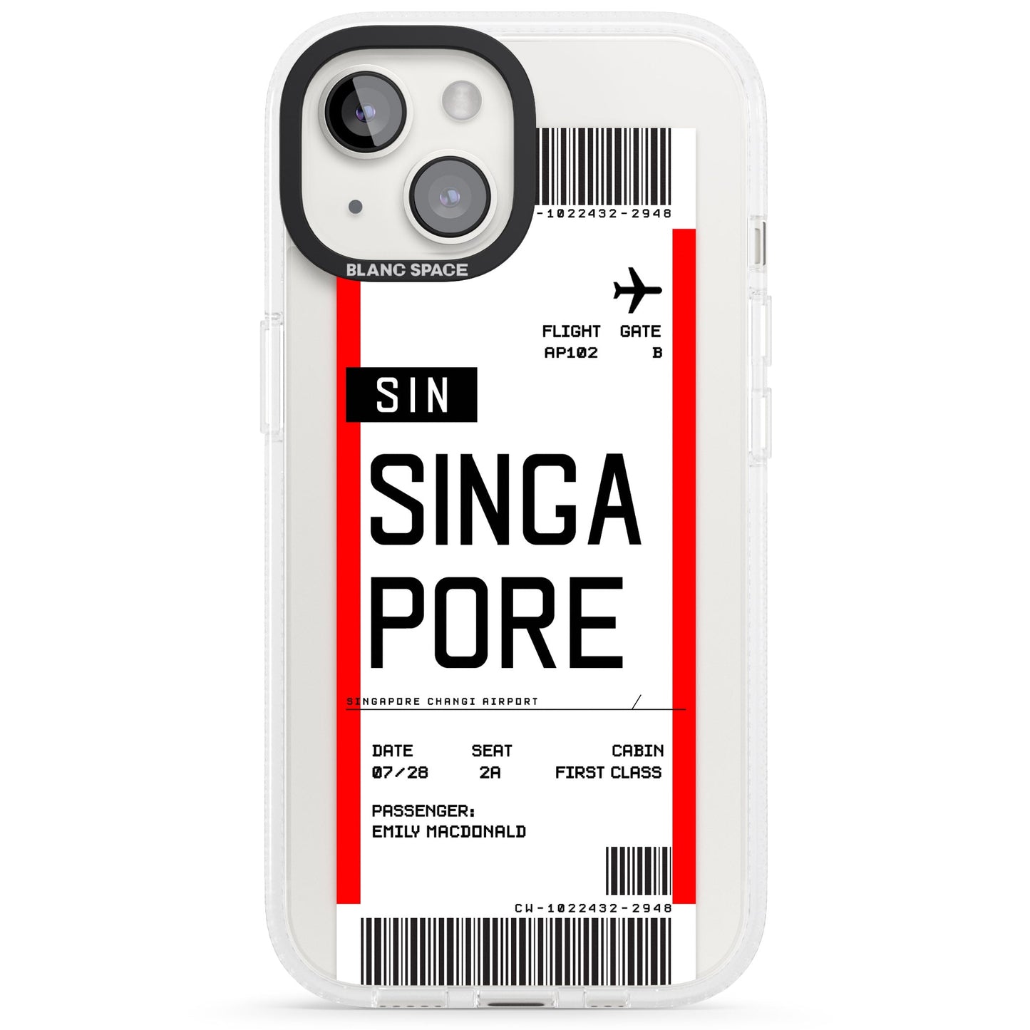 Personalised Singapore Boarding Pass