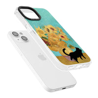 Cat with Van Gogh's Sunflowers