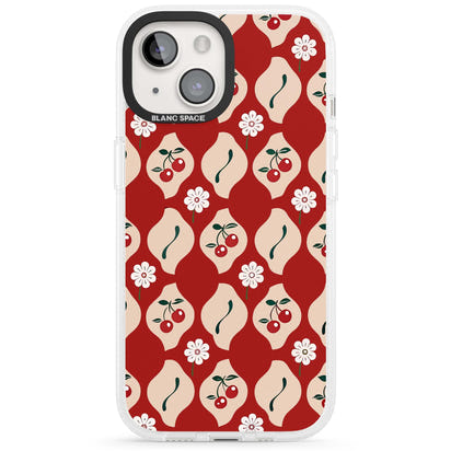 Vintage Cherry Diamond Pattern