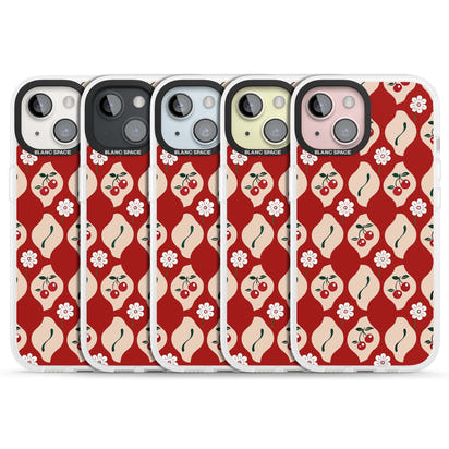 Vintage Cherry Diamond Pattern