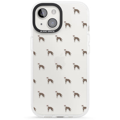 Motif de chien whippet transparent