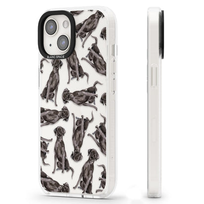 Black Labrador Watercolor Pattern