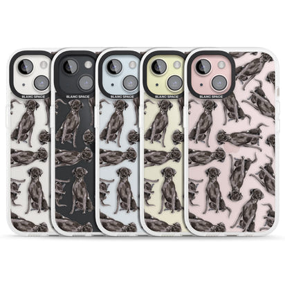 Black Labrador Watercolor Pattern