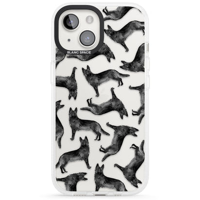 German Shepherd Pattern Black