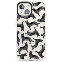 German Shepherd Pattern Black