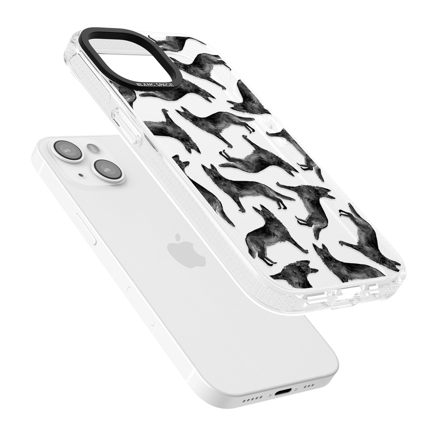 German Shepherd Pattern Black