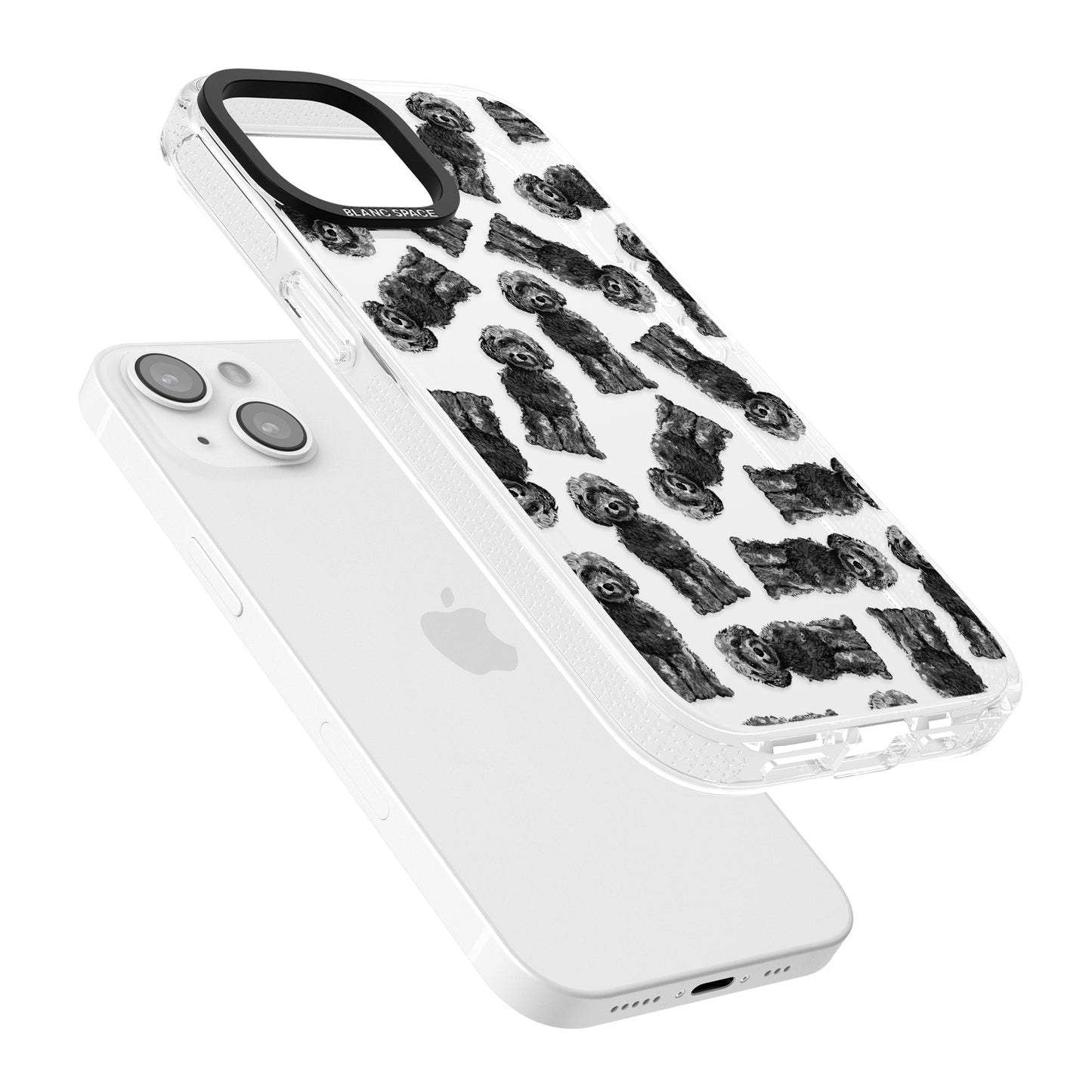 Black Cockapoo Watercolor