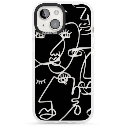 Abstract Line Art Clear Black