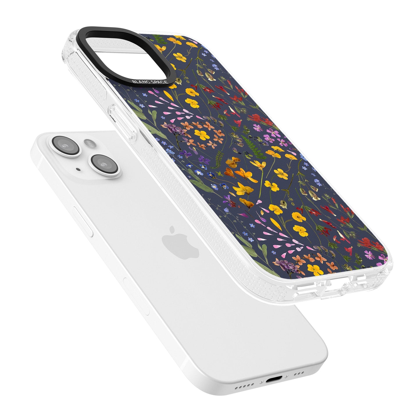 Grappe de feuilles de fleurs sauvages bleu marine