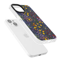 Grappe de feuilles de fleurs sauvages bleu marine