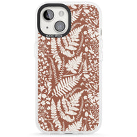 Fleurs sauvages et fougères sur terre cuite