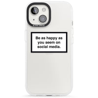 Heureux sur les réseaux sociaux