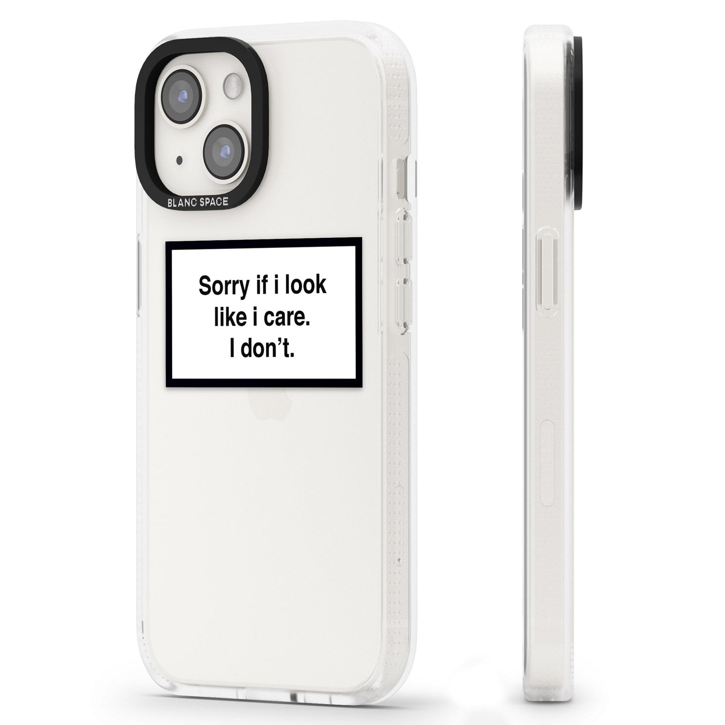 Excusez-moi si j'ai l'air de m'en soucier.