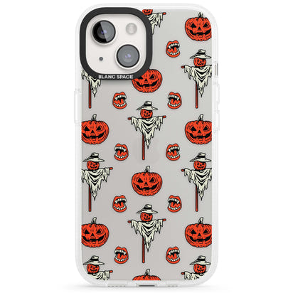 Retro Red Pumpkins & Scarecrows