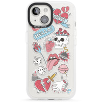 Autocollants Crâne et Fleurs