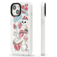 Autocollants Crâne et Fleurs